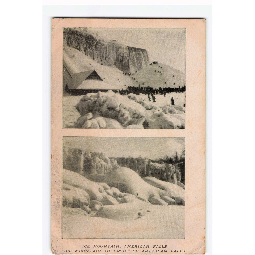 Vintage Ice Mountain American Falls Niagara Falls Undivided Back Postcard
